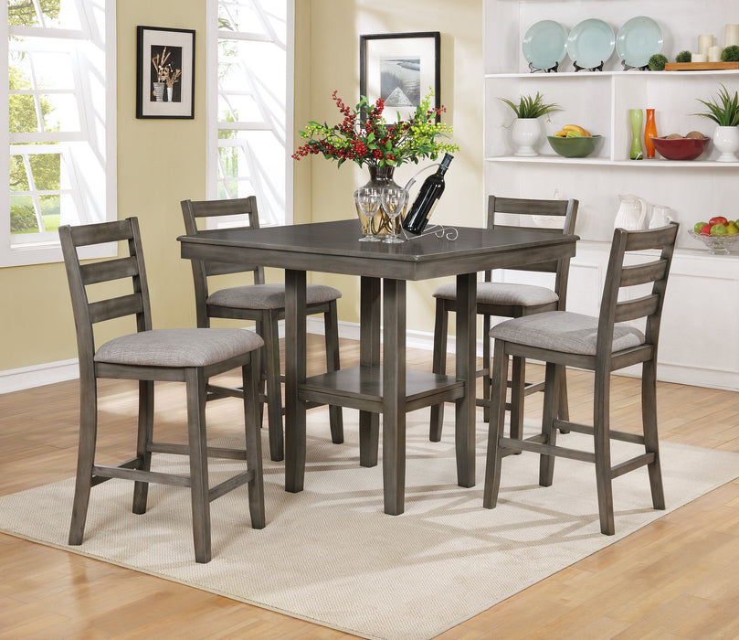 Tahoe Gray 5-Piece Counter Height Set