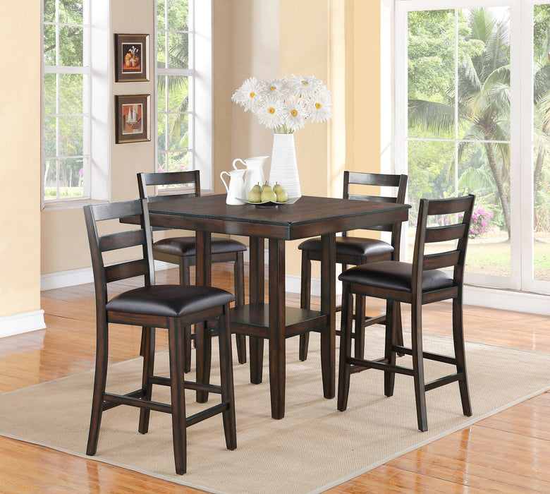 Tahoe Brown 5-Piece Counter Height Set