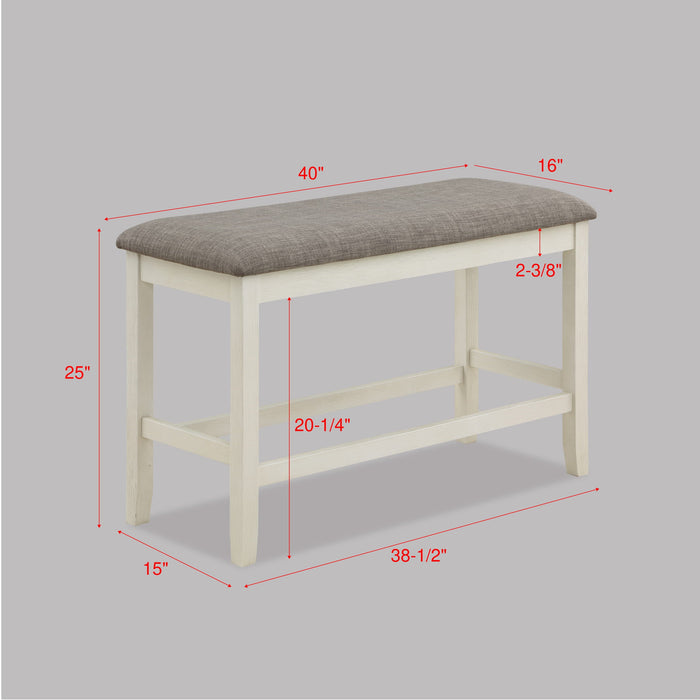 Dakota Chalk/Gray Counter Height Set