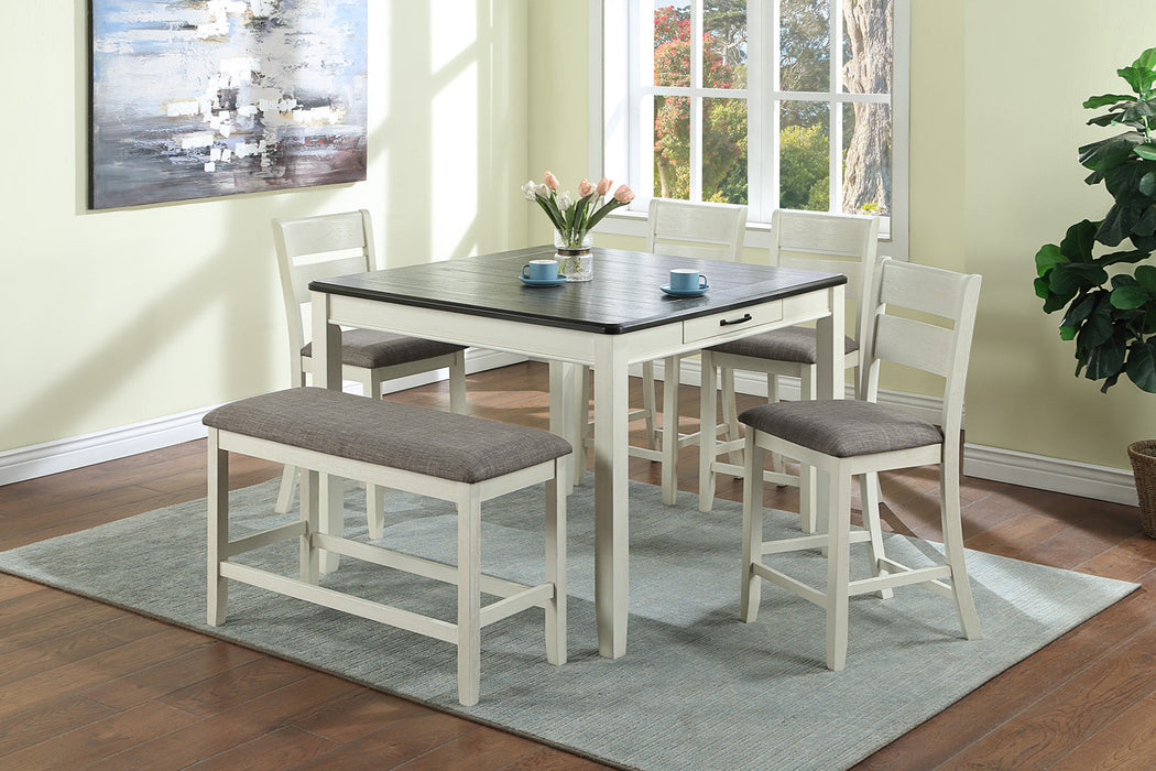 Dakota Chalk/Gray Counter Height Set