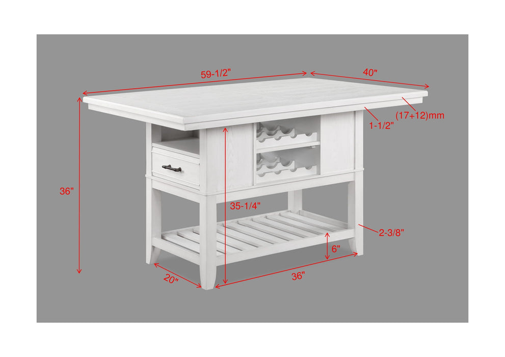 Wendy White Counter Height Set
