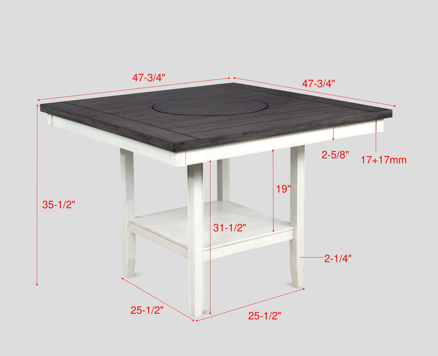 Fulton Chalk/White Counter Height Set