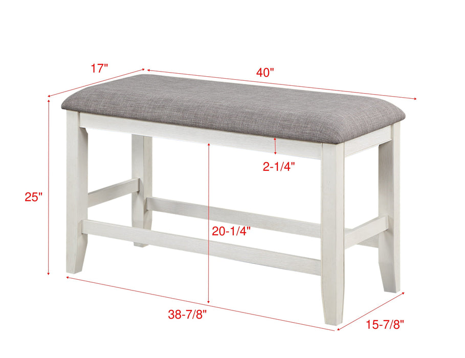 Manning Chalk/Gray Counter Height Bench