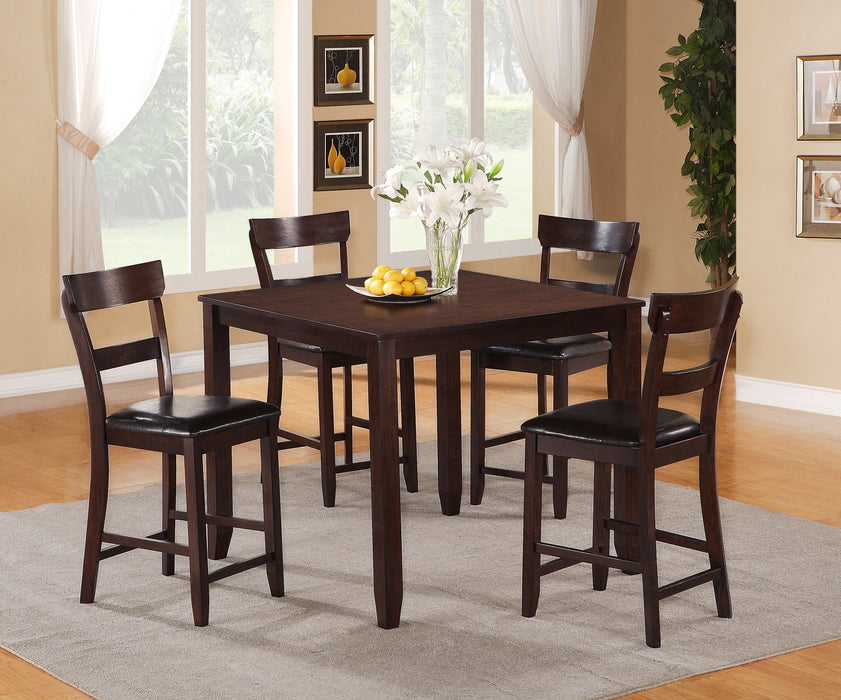 Henderson Brown 5-Piece Counter Height Set