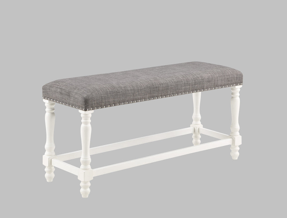 Langley Chalk/Gray Counter Height Bench