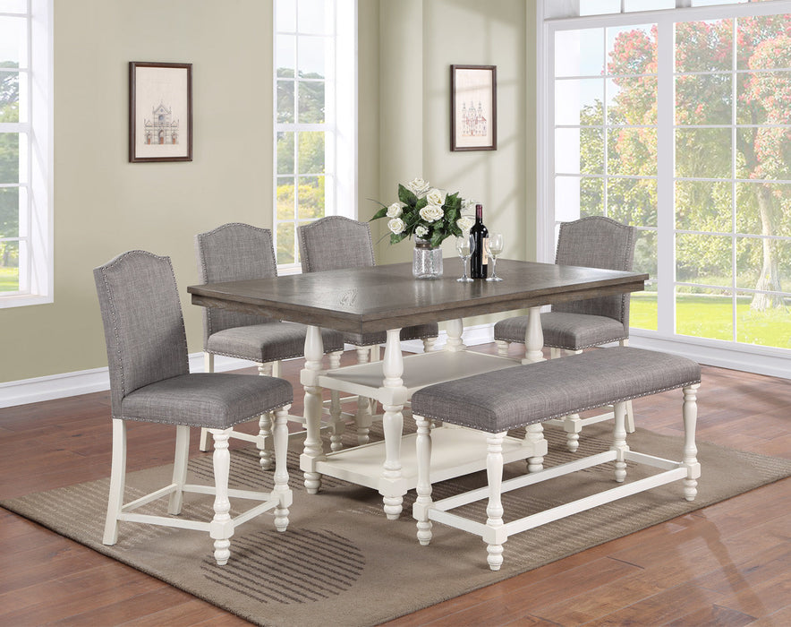 Langley Chalk/Gray Counter Height Table