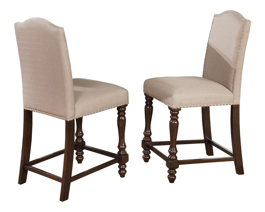 Langley Taupe Counter Height Chair, Set of 2