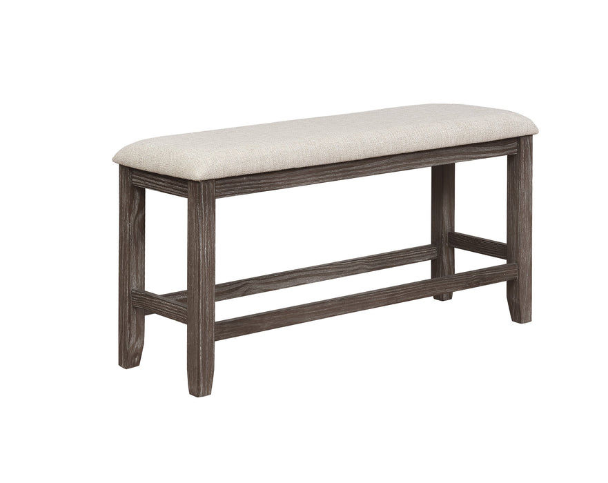 Regent Grayish Brown Counter Height Bench