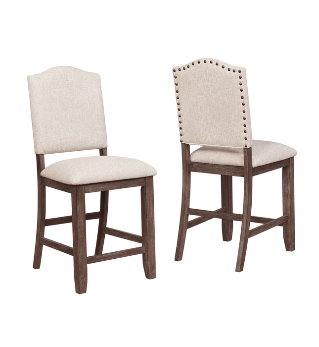 Regent Grayish Brown Counter Height Chair, Set of 2