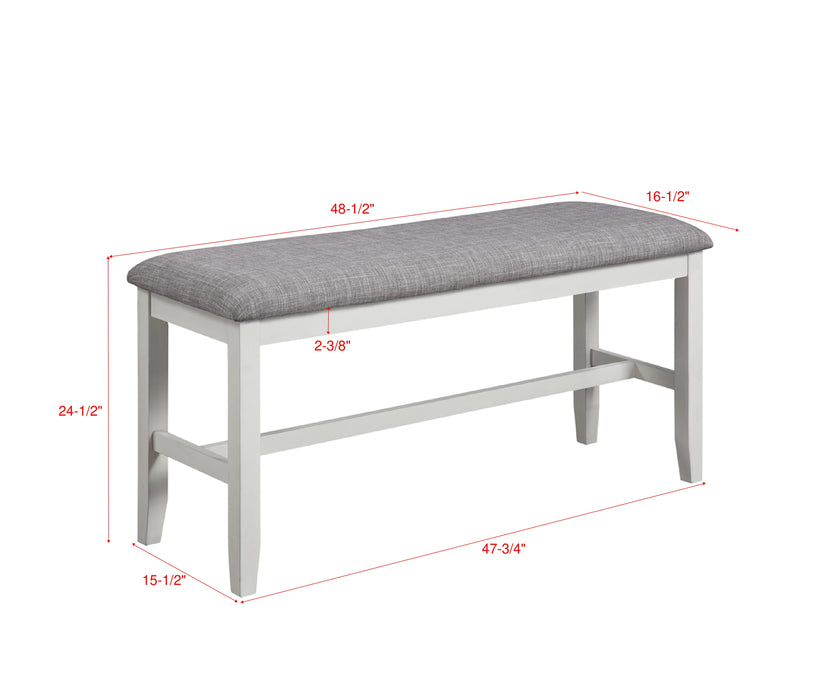 Buford Chalk/Gray Counter Height Bench