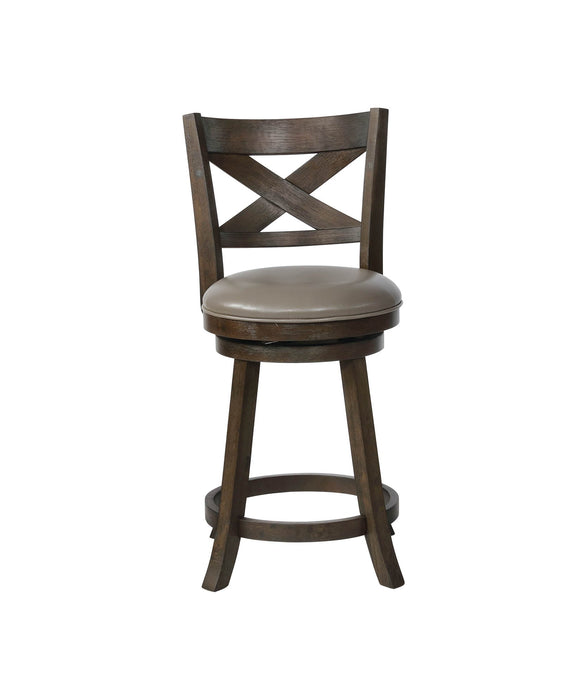 Kipper 24" Gray Swivel Counter Stool, Set of 2