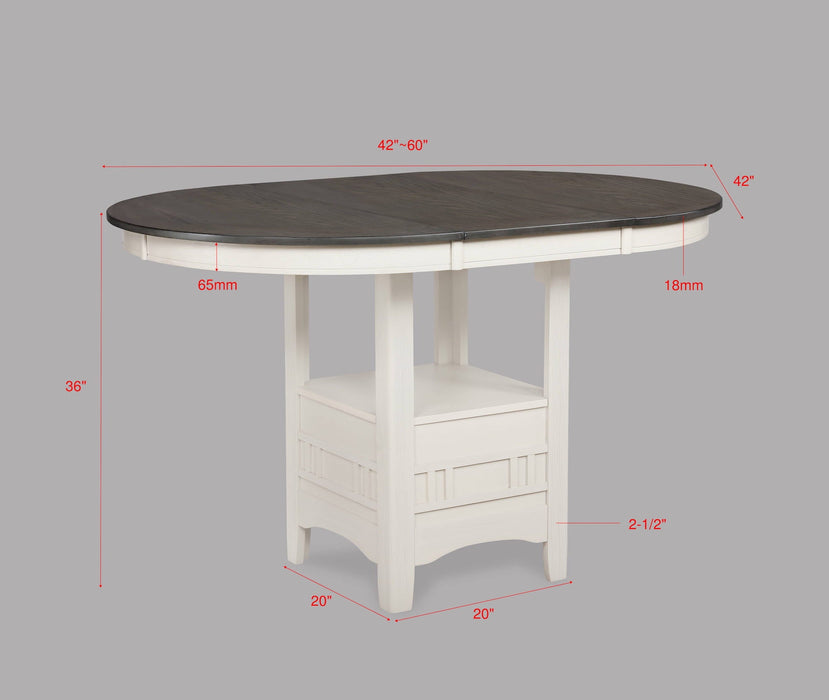 Hartwell Chalk Gray Counter Height Table