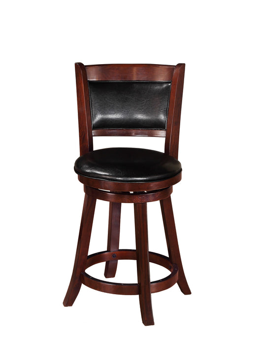 Cecil 24" Cherry Swivel Counter Stool, Set of 2