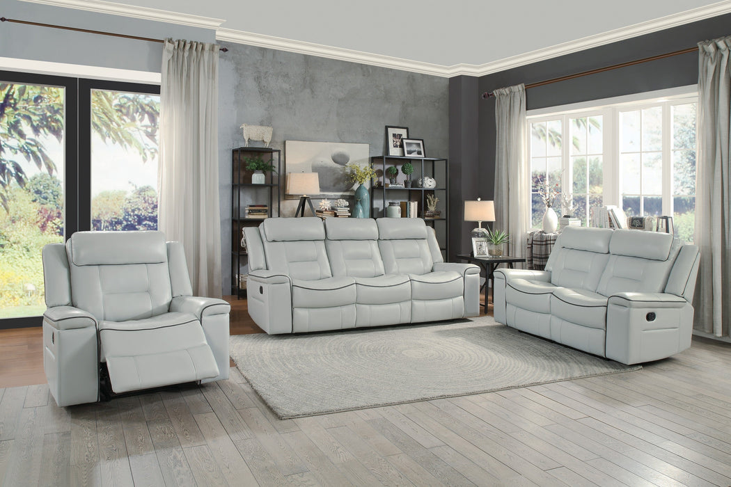 Darwan Light Gray Reclining Sofa