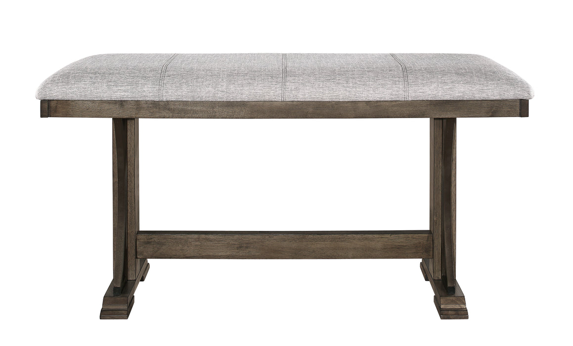 Quincy Grayish Brown Counter Height Bench