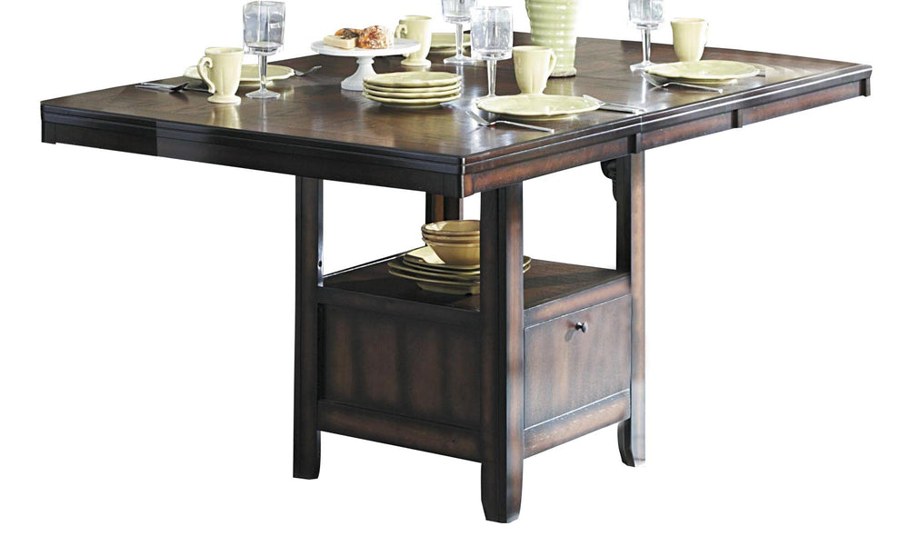 Bayshore Brown Extendable Counter Height Table