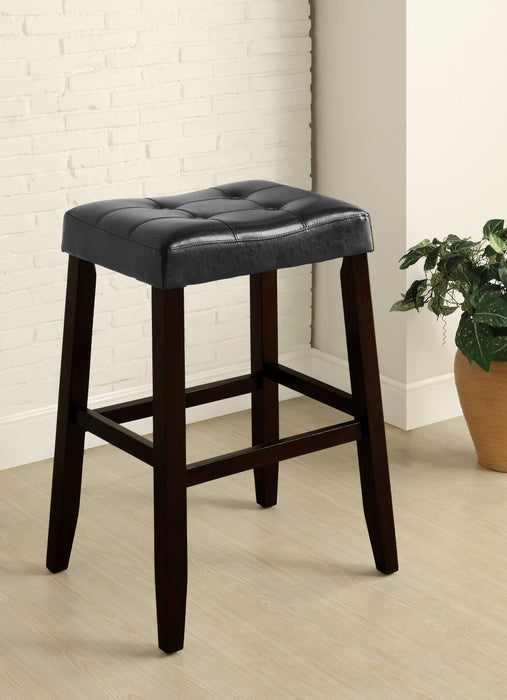 Kent 29" Black Saddle Barstool, Set of 2