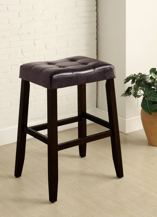 Kent 29" Espresso Saddle Barstool, Set of 2