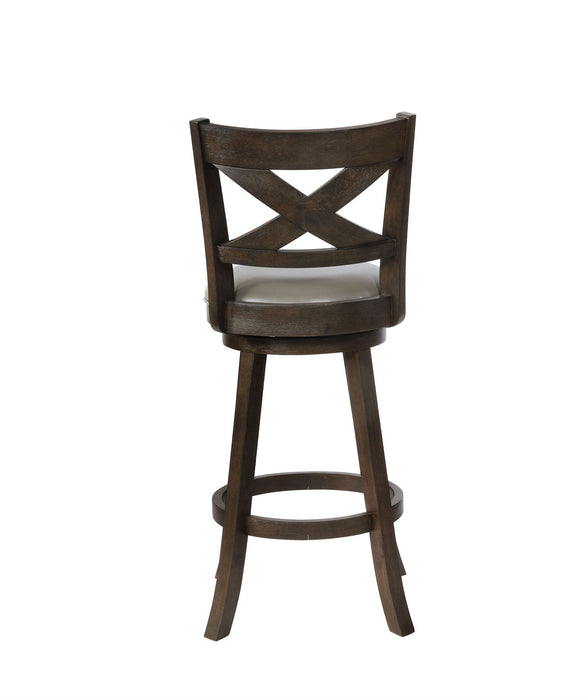 Kipper 29" Gray Swivel Barstool, Set of 2