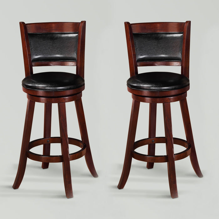 Cecil 29" Cherry Swivel Barstool, Set of 2