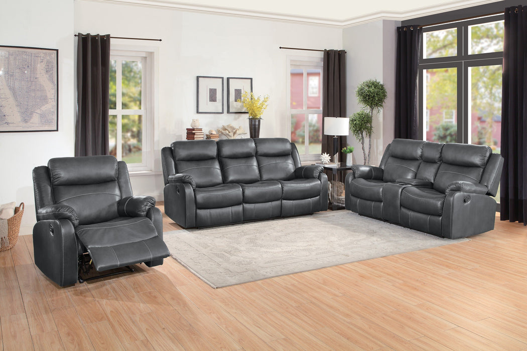 Yerba Gray Microfiber Double Lay Flat Reclining Sofa