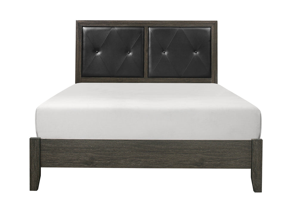 Edina Dark Gray Full Panel Bed