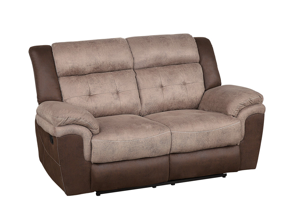 Chai Brown Microfiber Reclining Living Room Set