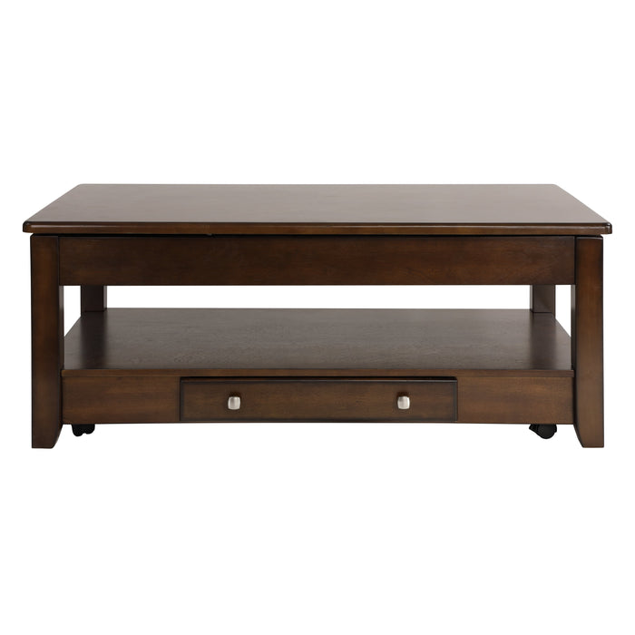 Ballwin Dark Cherry Lift Top Cocktail Table