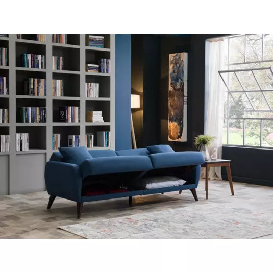 Zigana Indigo Blue Sofa In A Box-Flexy