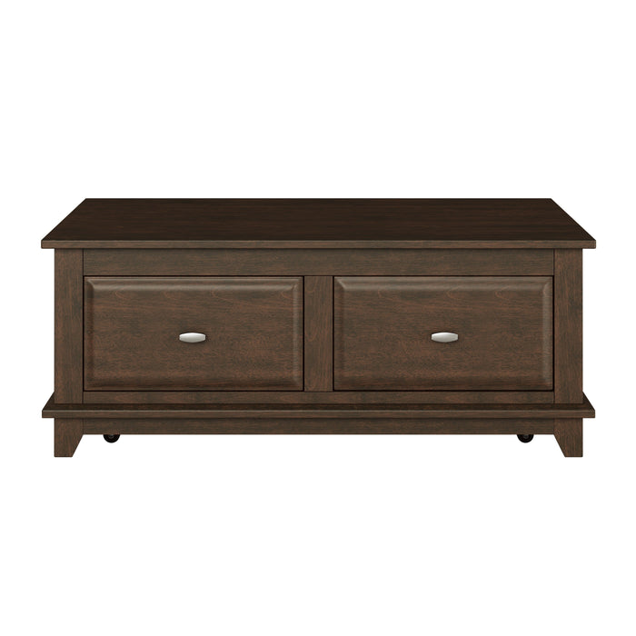 Minot Brown Cherry Lift Top Cocktail Table