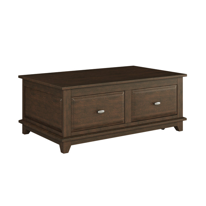 Minot Brown Cherry Lift Top Cocktail Table