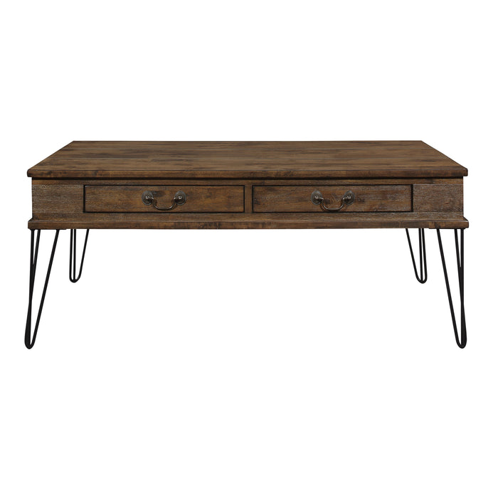 Shaffner Rustic Oak/Black Cocktail Table