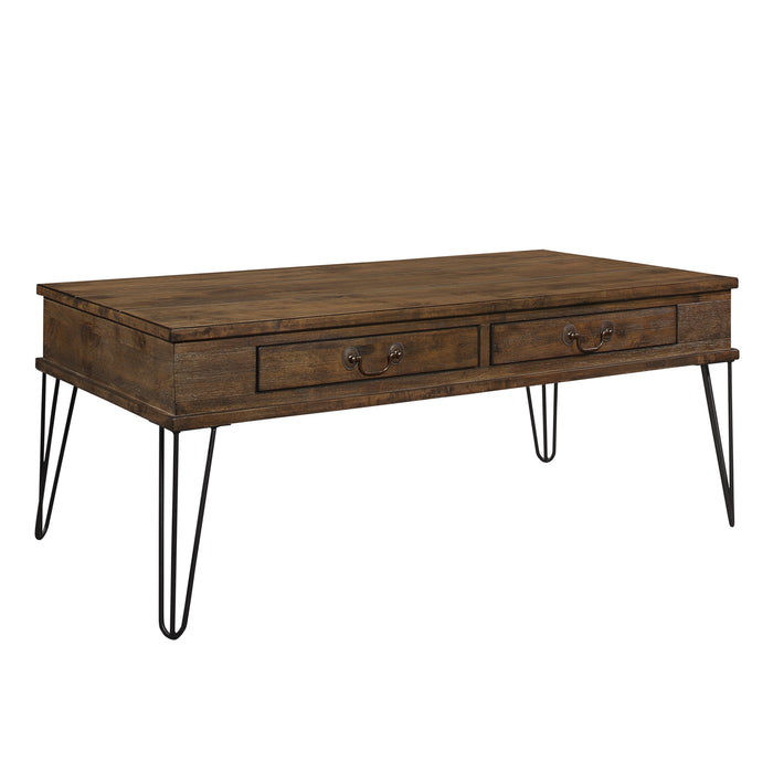 Shaffner Rustic Oak/Black Cocktail Table