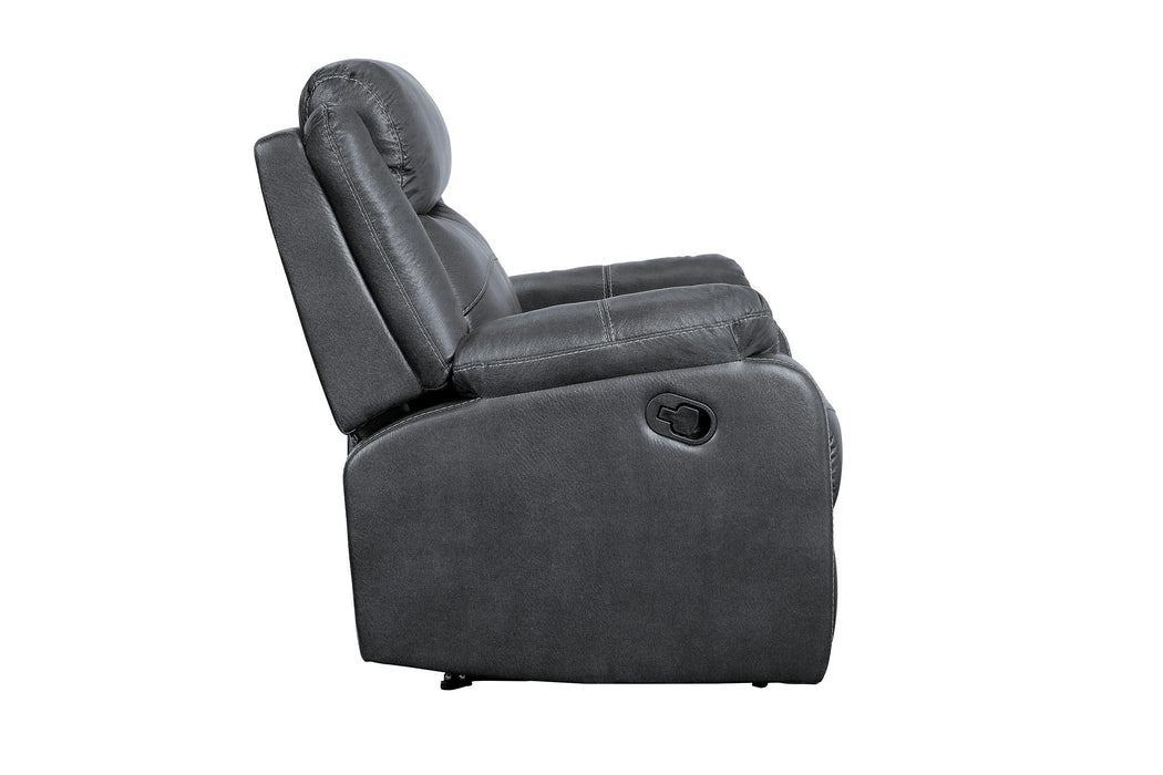 Yerba Gray Microfiber Lay Flat Reclining Chair