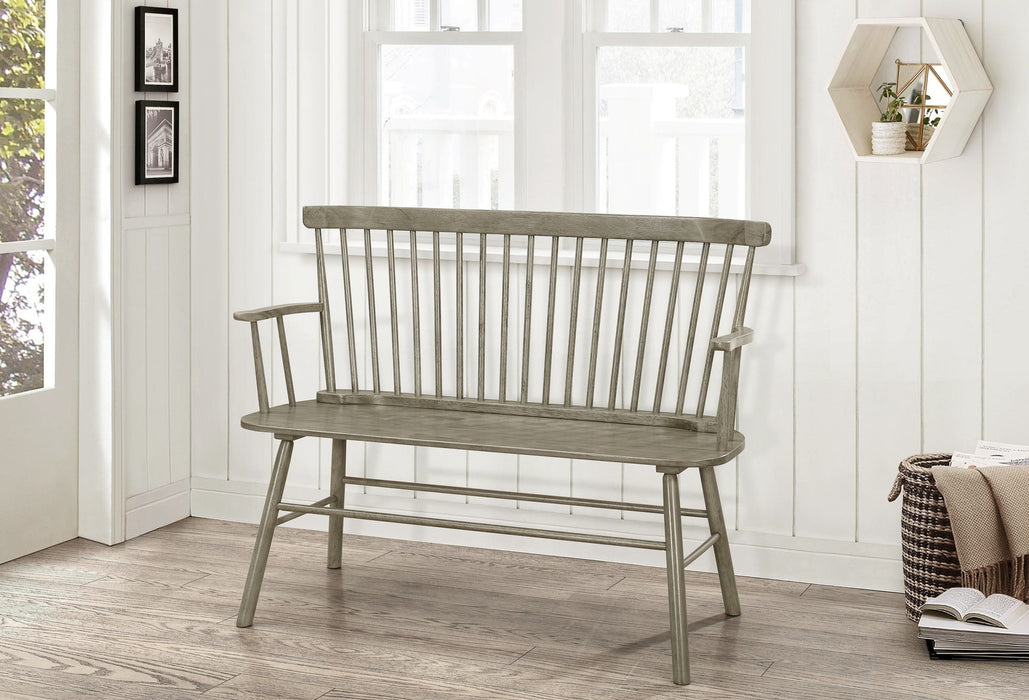 Jerimiah Spindleback Grey Bench