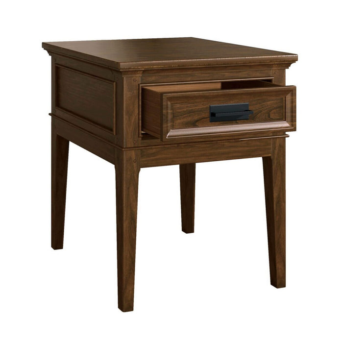 Frazier Park Brown Cherry Wood End Table