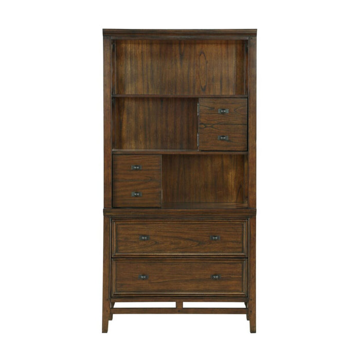 Frazier Park Brown Cherry Wood Bookcase