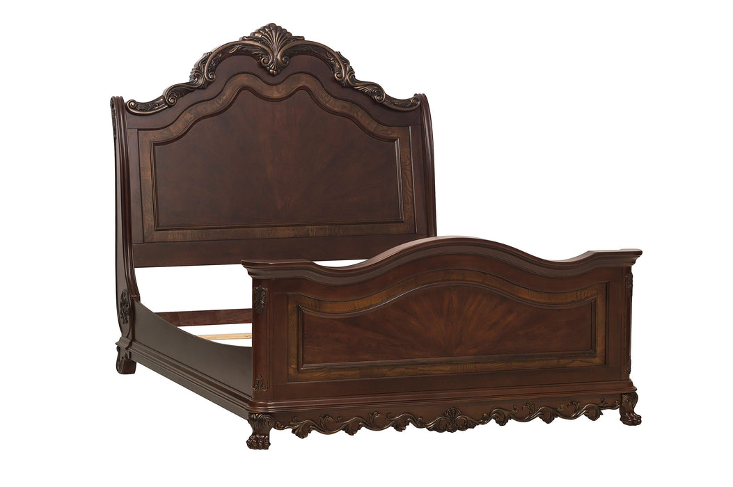 Deryn Park Cherry King Sleigh Bed