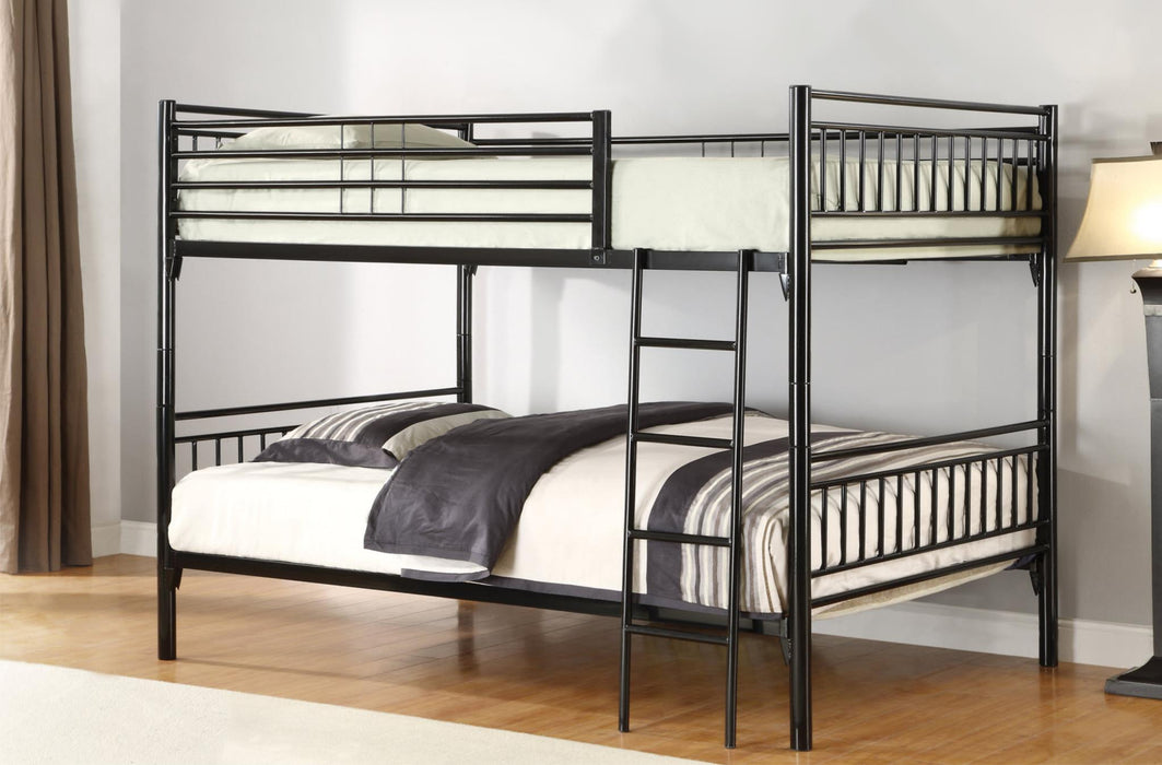 4496K Full/Full Black Convertible Bunk Bed