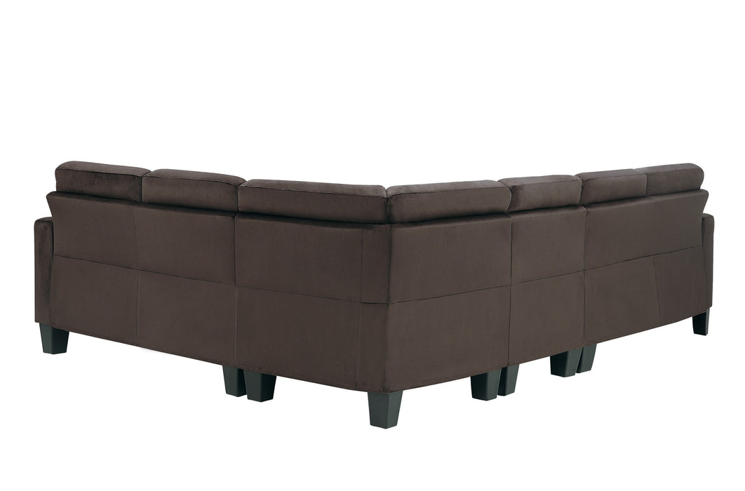 Lantana Chocolate Reversible Sectional