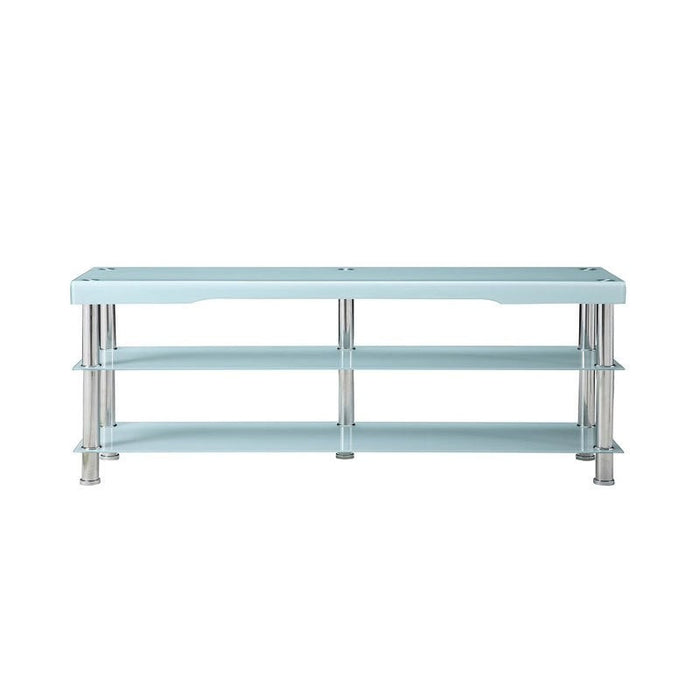 Hakea White Glass-Top 62” TV Stand