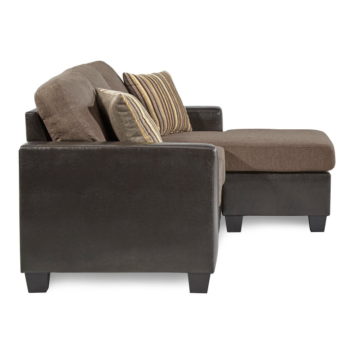 Slater Grayish Brown Reversible Sofa Chaise