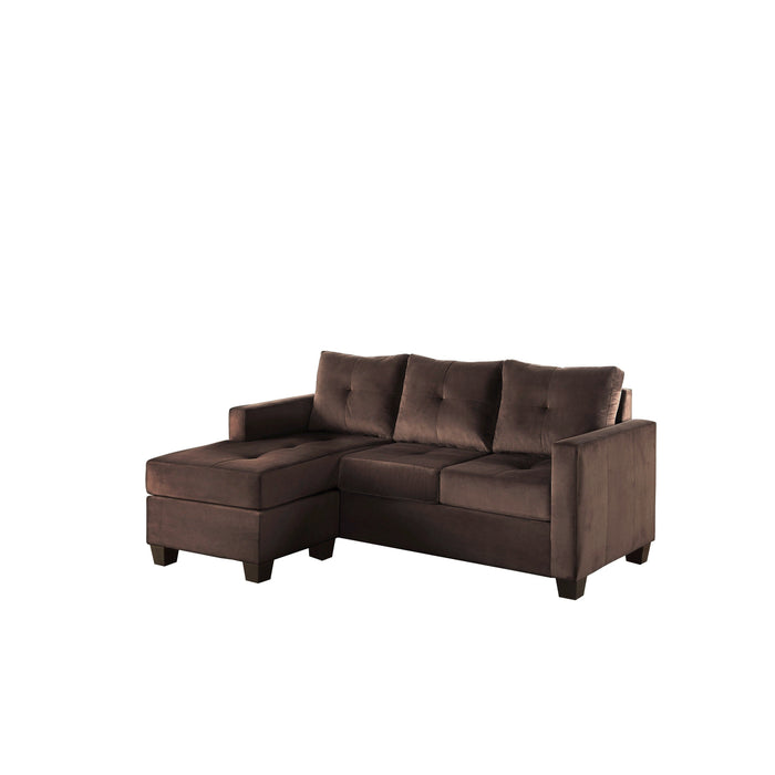 Phelps Chocolate Reversible Sofa Chaise