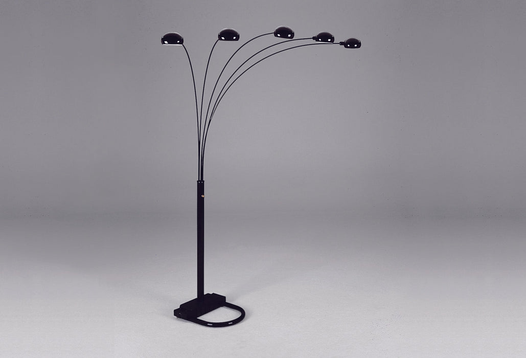 Peacock Arc Black 82" Floor Lamp