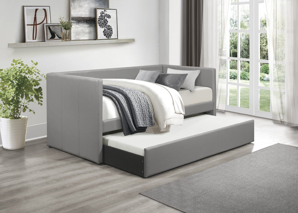 Adra Gray Twin Daybed with Trundle