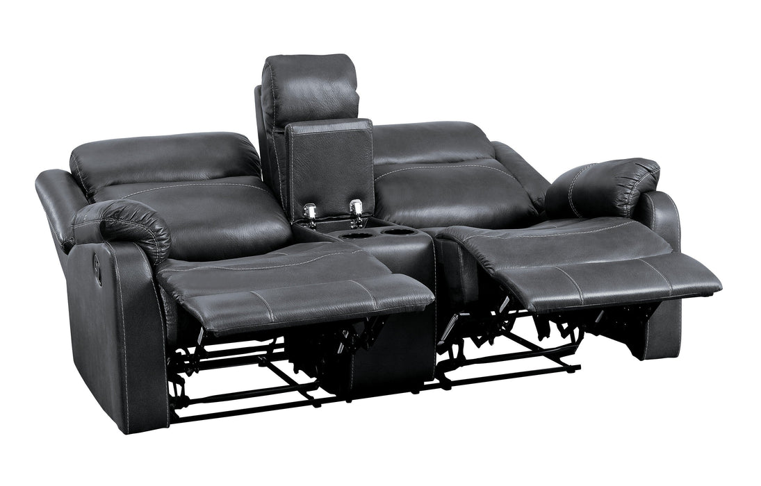 Yerba Gray Microfiber Double Lay Reclining Living Room Set