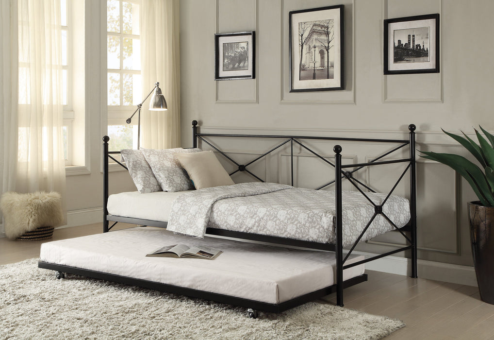 Jones Black Metal Daybed with Trundle