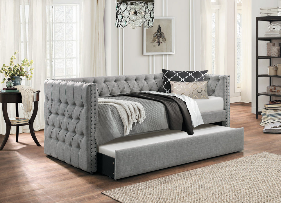 Adalie Gray Twin Daybed with Trundle