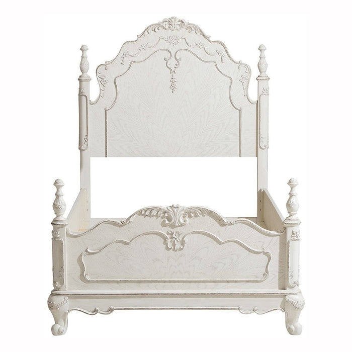 Cinderella Antique White Poster Youth Bedroom Set