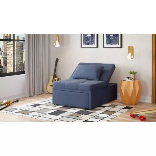 Corvet Navy Mello Pull Out Chair In A Box